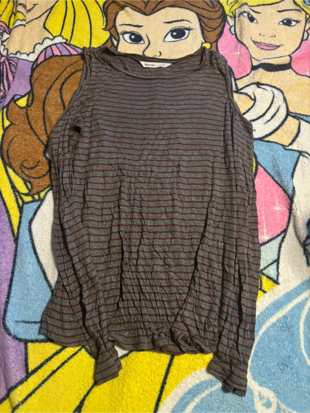 Bluenotes Striped Long Sleeve Top - Size L