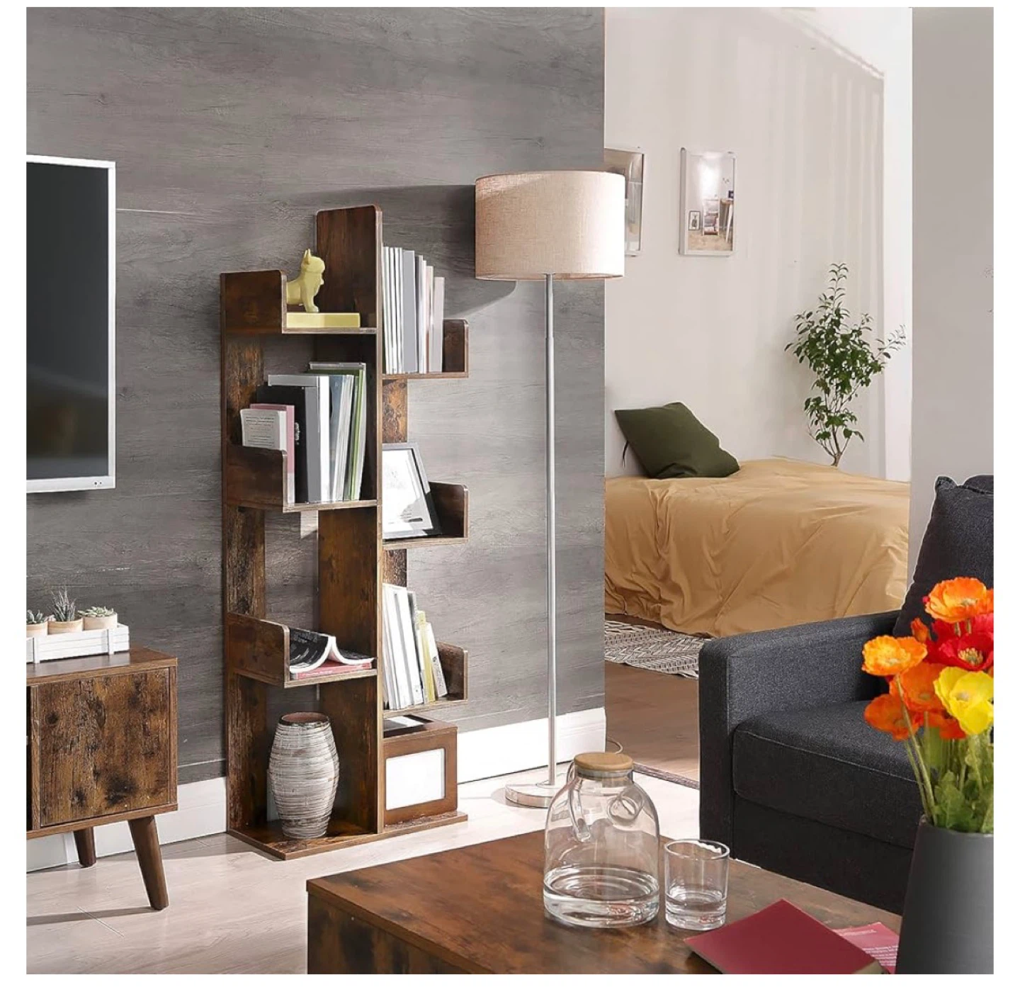 Rustic Wood Tree Bookshelf - photo 2