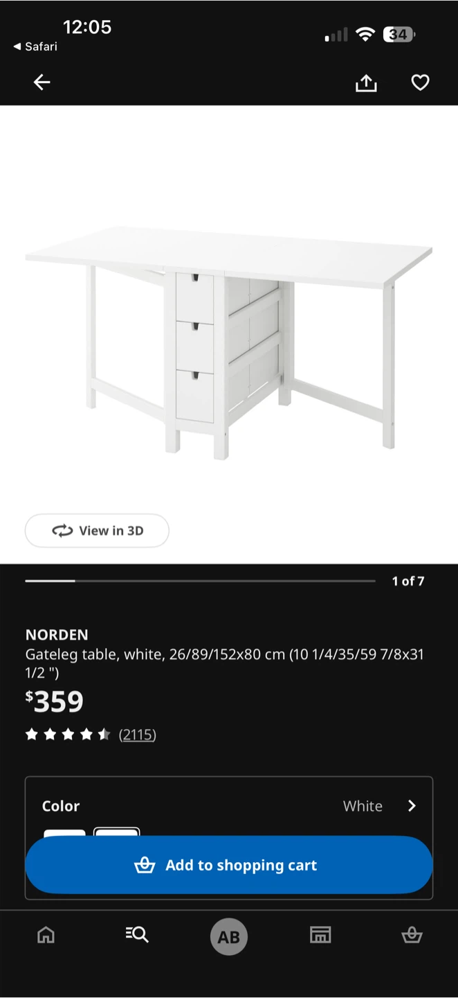 Gateleg Table - IKEA NORDEN