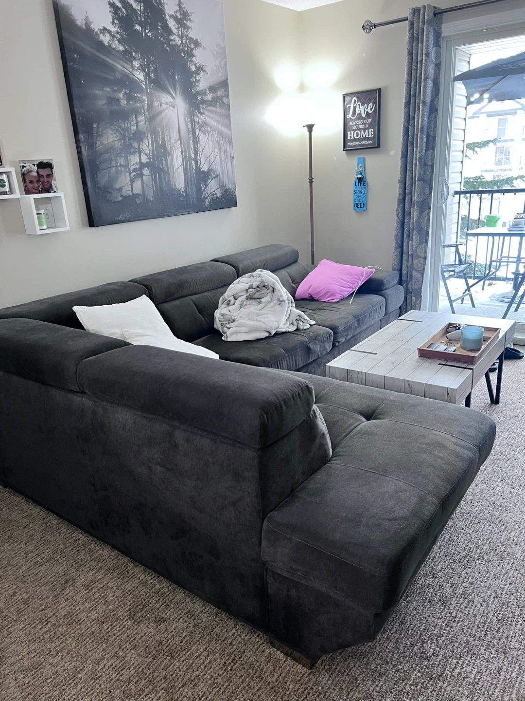 Sectional sofa with double sleeper and storage and usb - photo 2