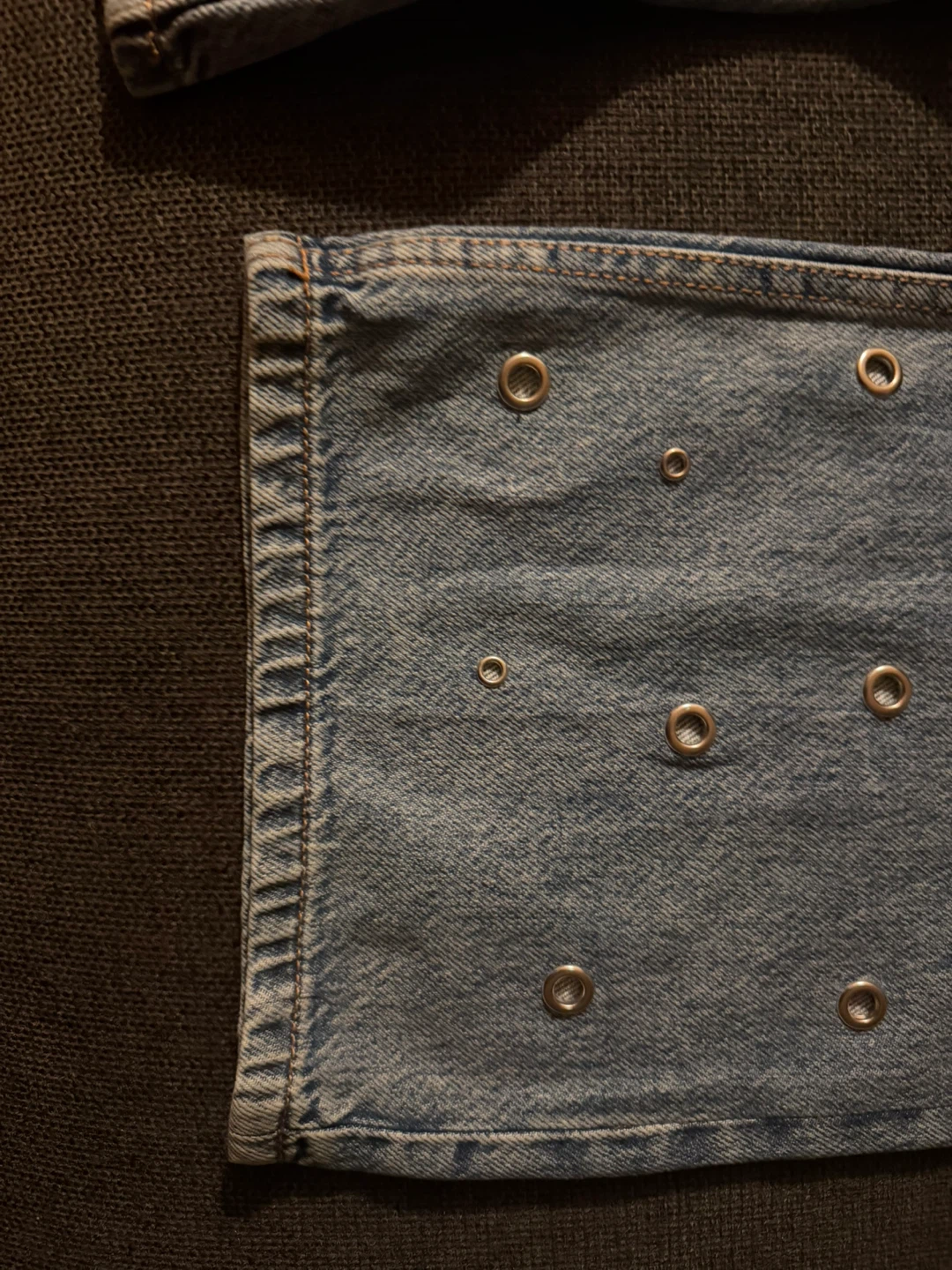 OLIVIA HELLEN Black Eyelet Denim Jeans Size 28 - photo 4