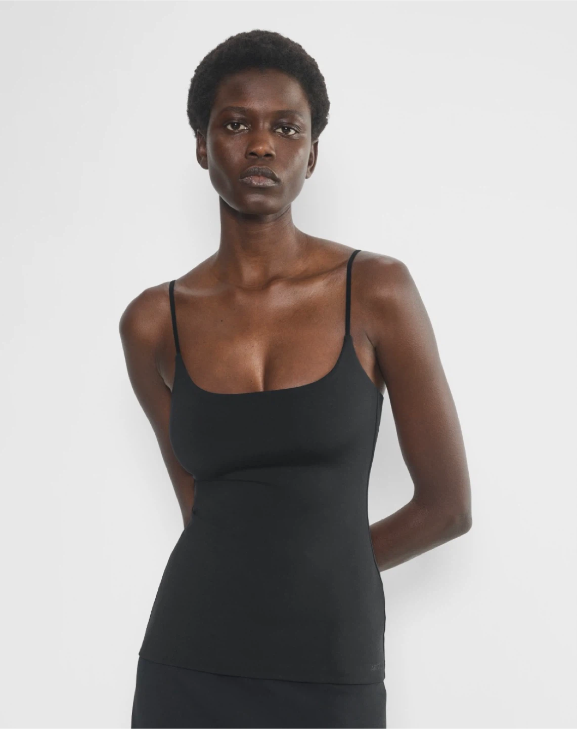 Aritzia Black Original Contour Squareneck Cami Hip Tank M