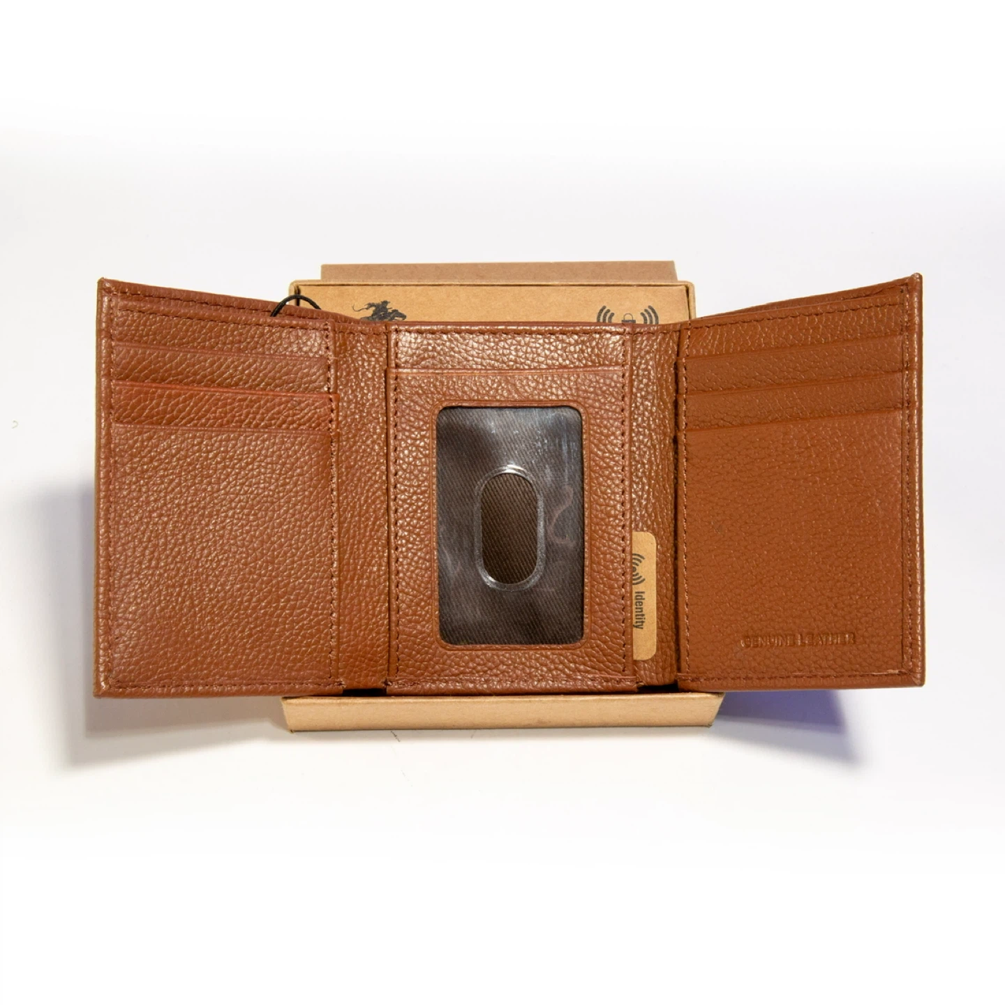 Winchester Genuine Leather Trifold Wallet RFID Protection Brown - photo 5