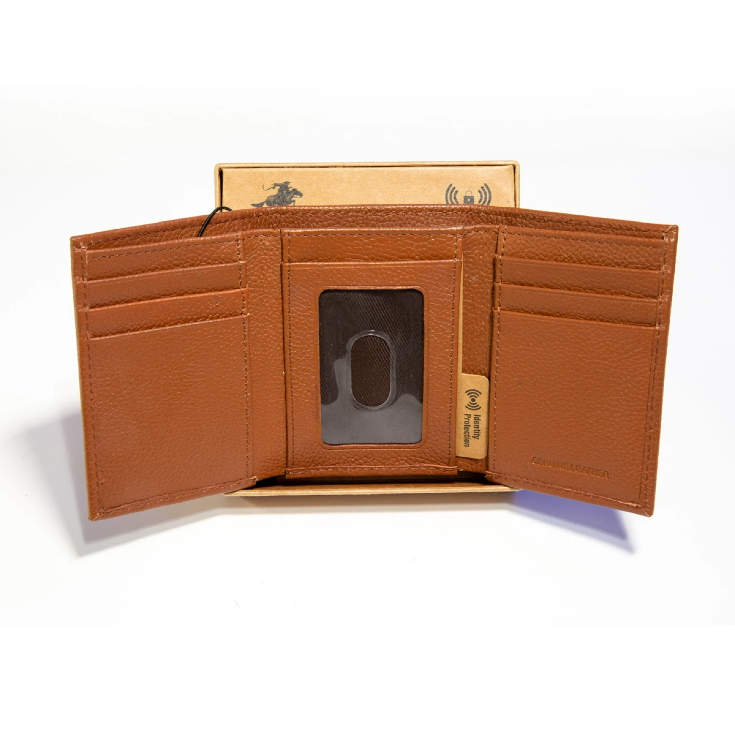 Winchester Genuine Leather Trifold Wallet RFID Protection Brown - photo 3