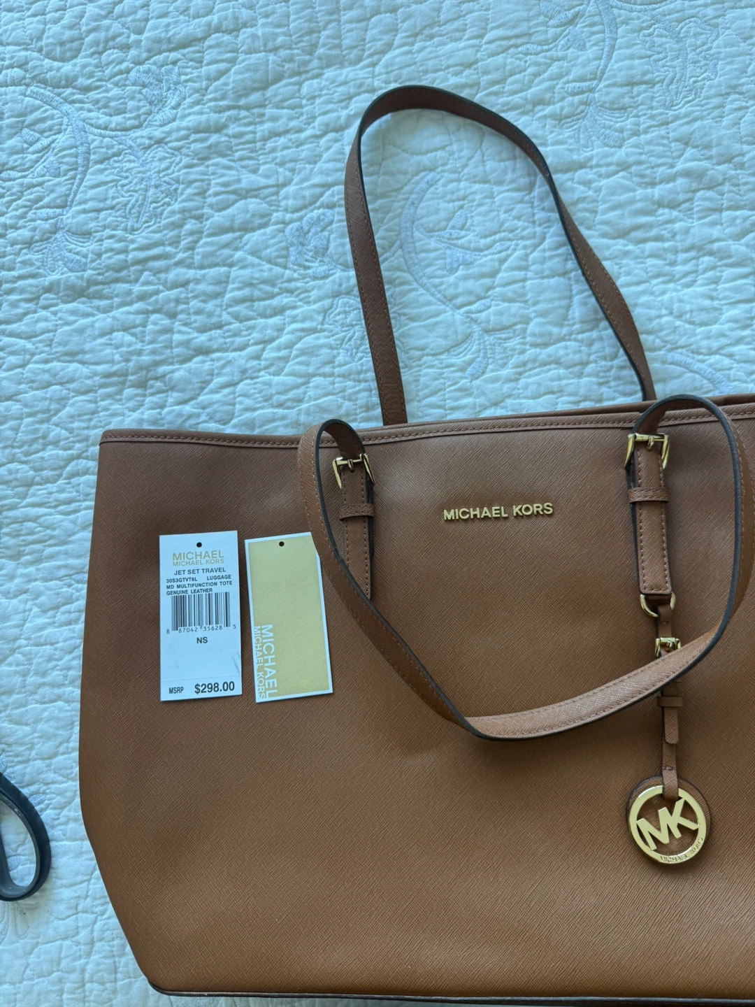 Michael Kors Jet Set Travel Tote Bag - Brown Saffiano Leather - photo 4