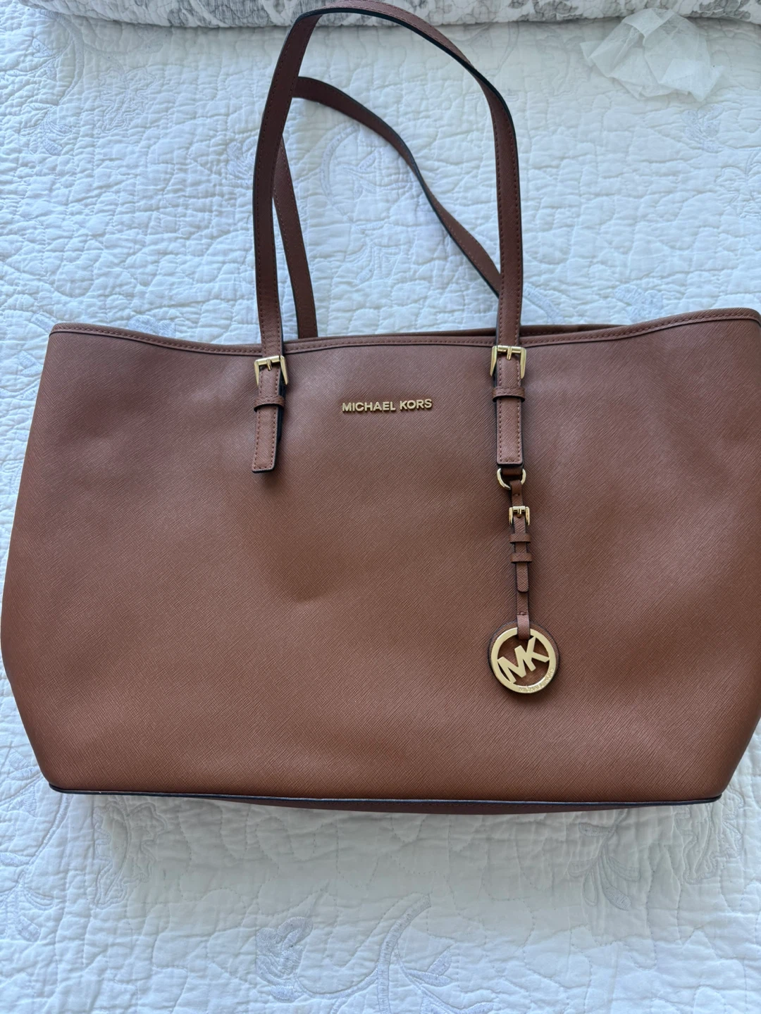 Michael Kors Jet Set Travel Tote Bag - Brown Saffiano Leather - photo 2