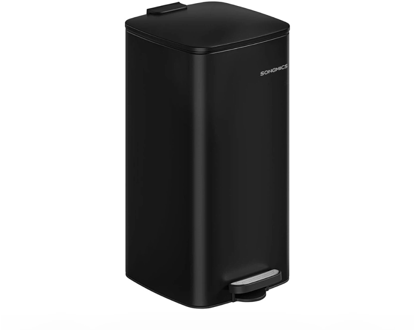 SONGMICS 8 Gallon (30L) Black Step Trash Can
