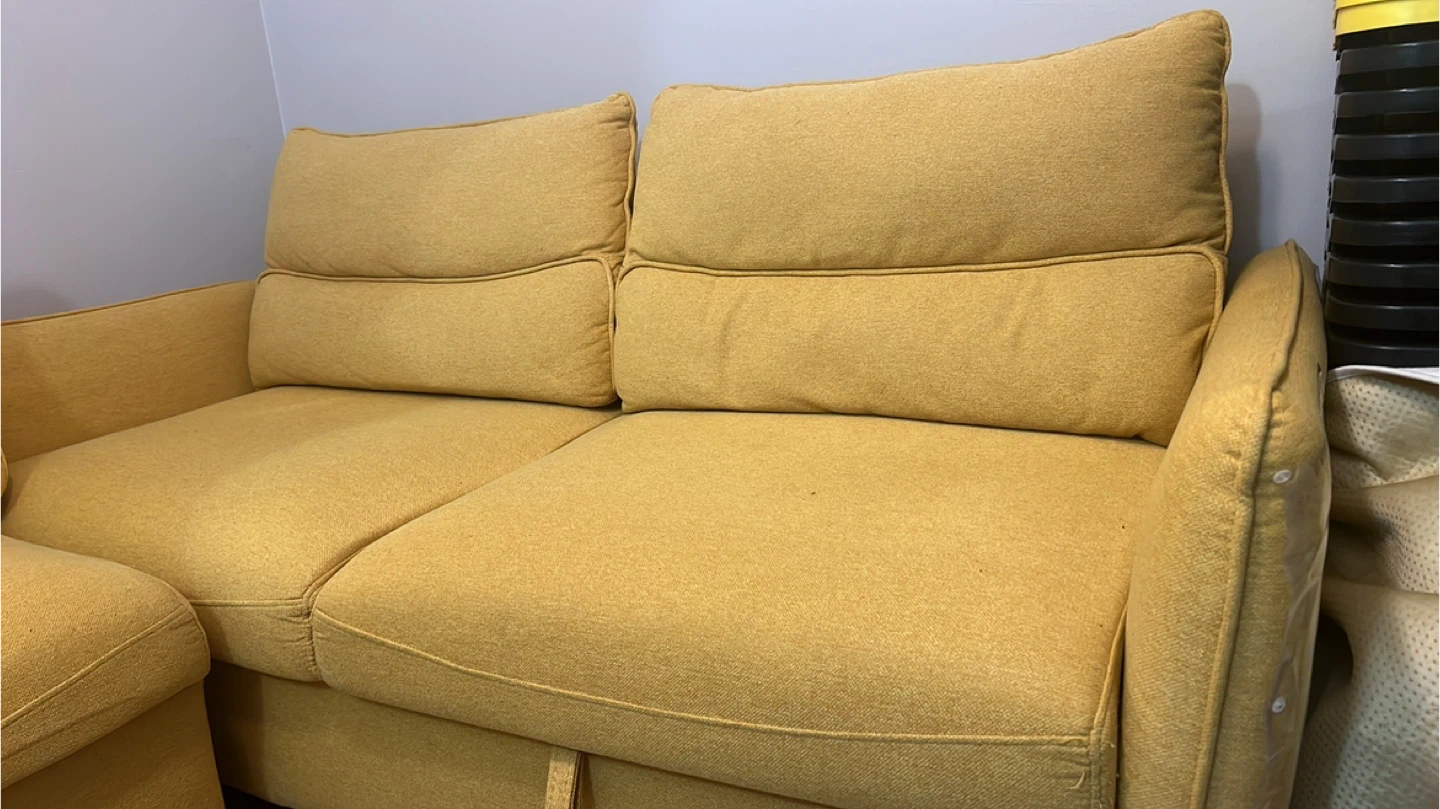 Yellow Sofa Bed - Queen Size