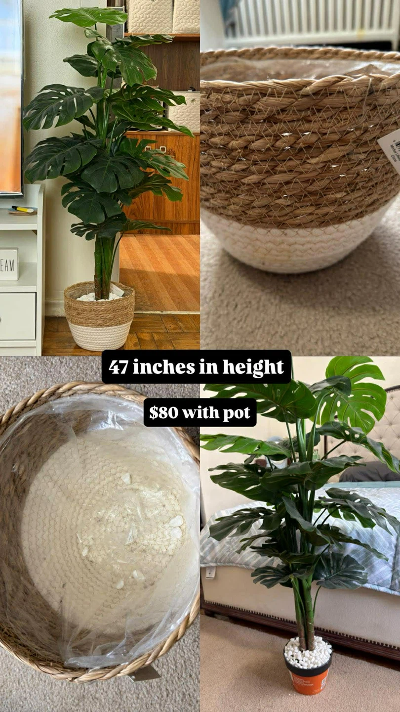 Artificial Plant with Basket Pot