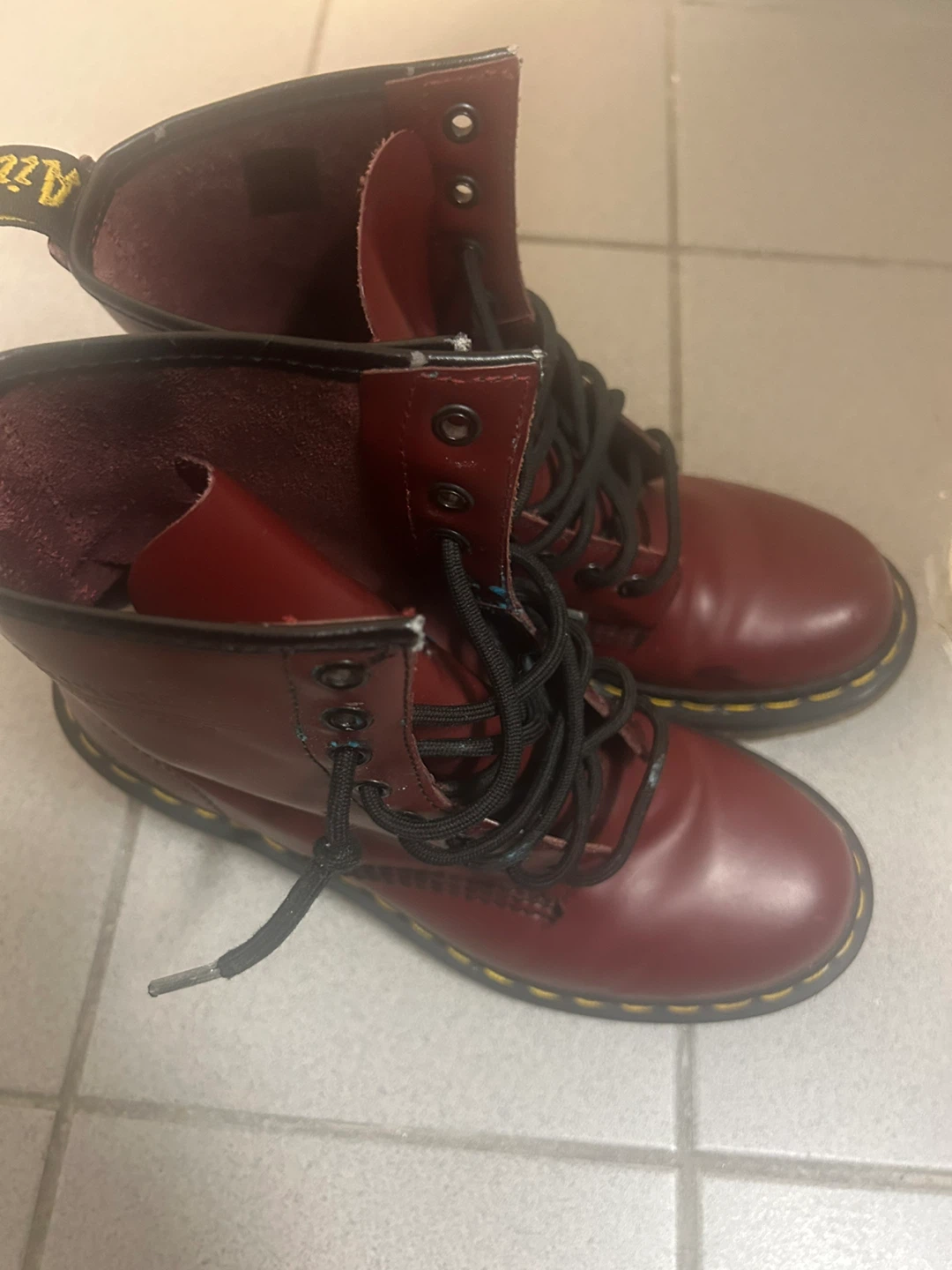 Dr. Martens 1460 Cherry Red Boots Size 6 UK