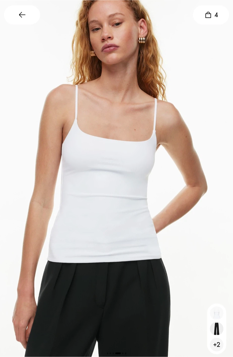 Aritzia Original Contour Squareneck Cami Hip Tank M - photo 2