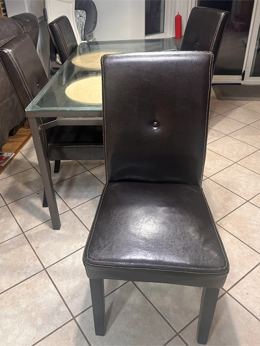 IKEA dining table with chairs  - 58" x 30" - photo 3