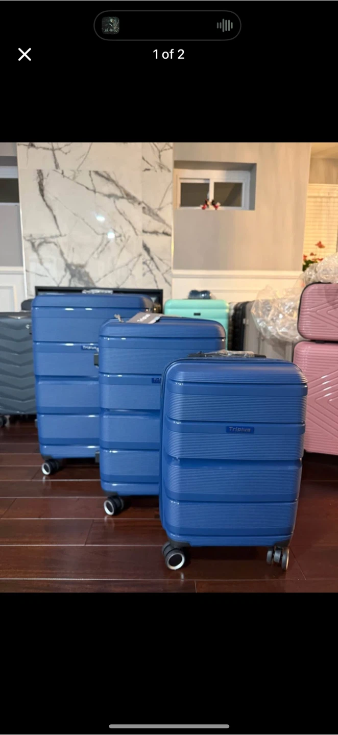 Blue Hardside Luggage Set