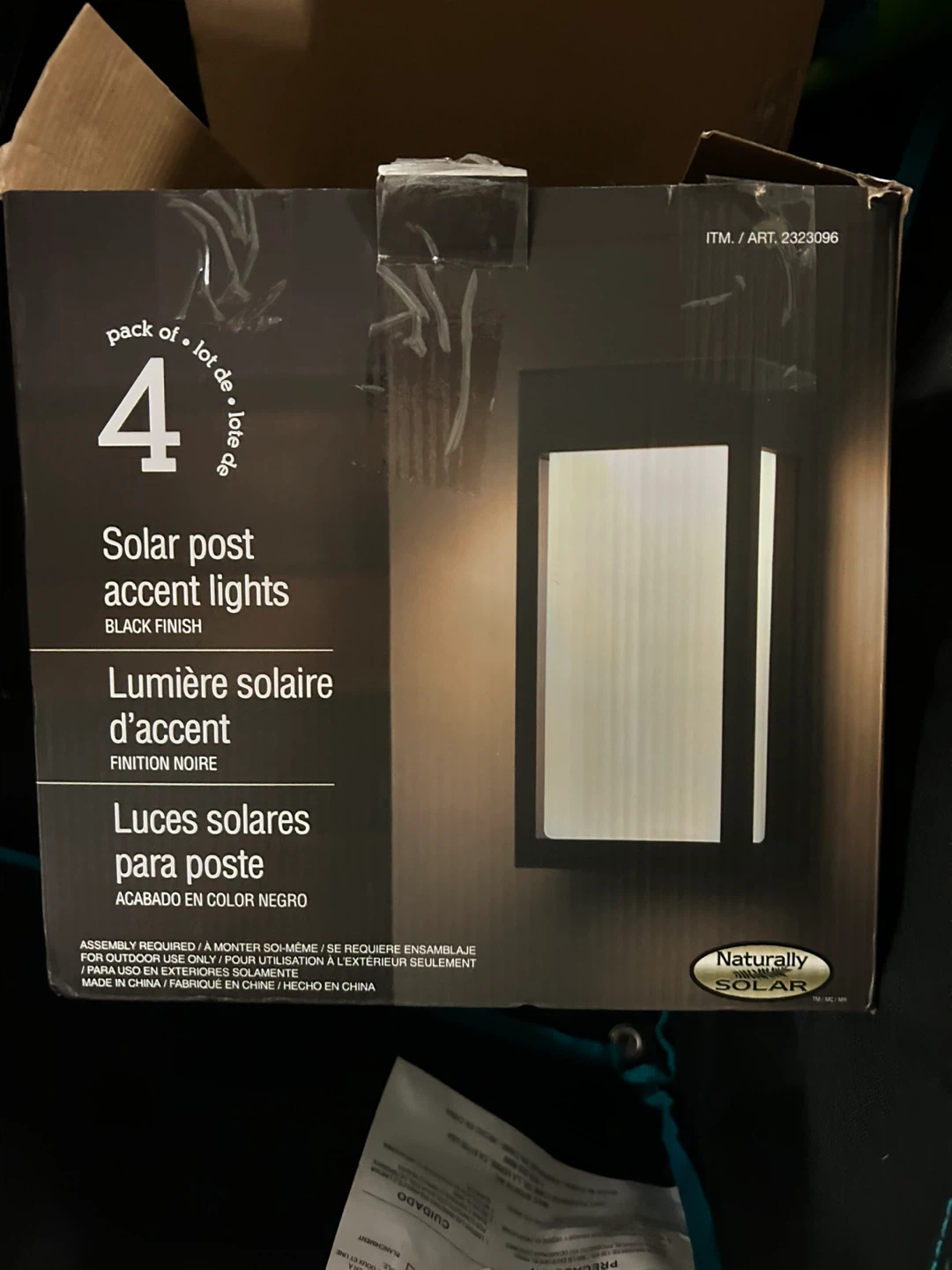 Naturally Solar Black Solar Lights (1 PC only)
