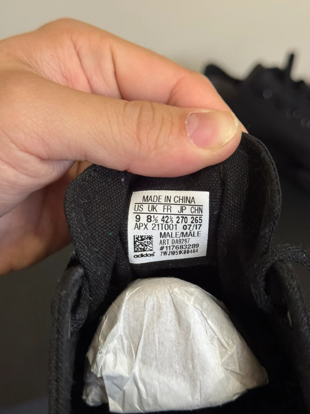 Adidas x RAF Simons Black Canvas Sneakers - Size 9 - photo 3