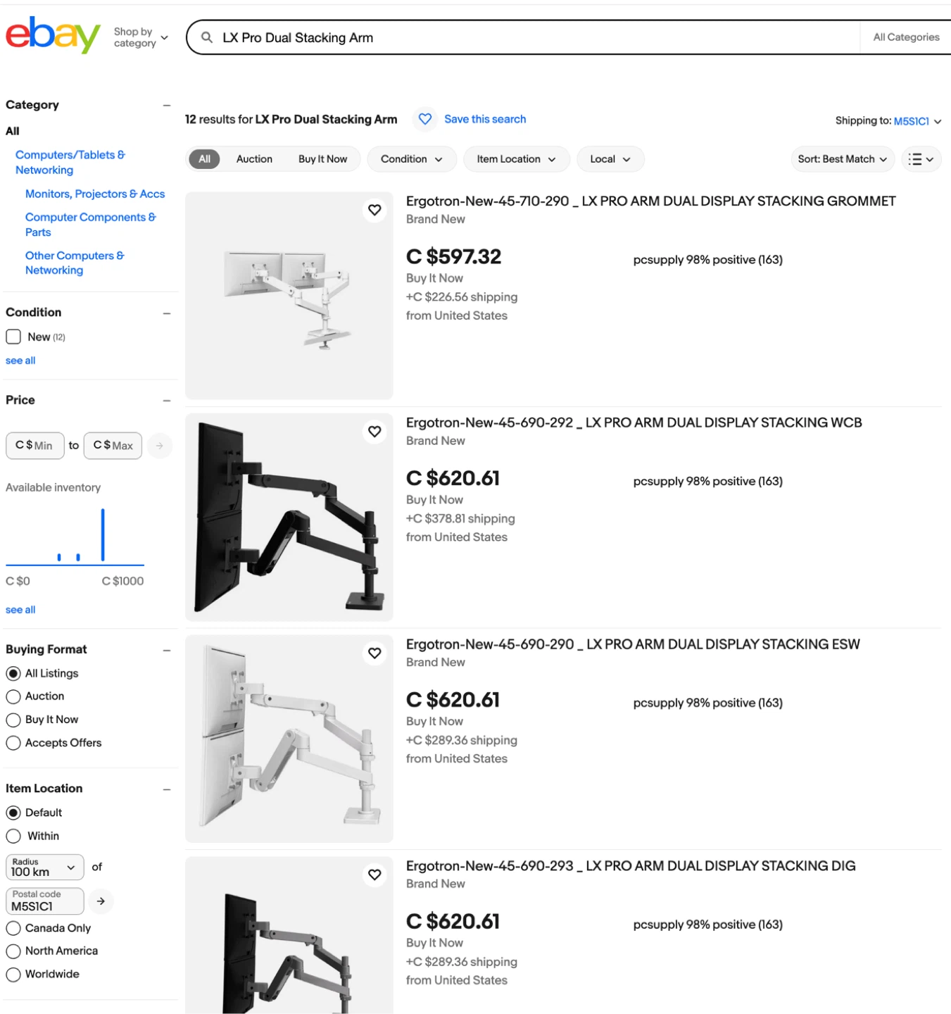 Ergotron LX Pro Dual Stacking Arm Monitor Mount - photo 3