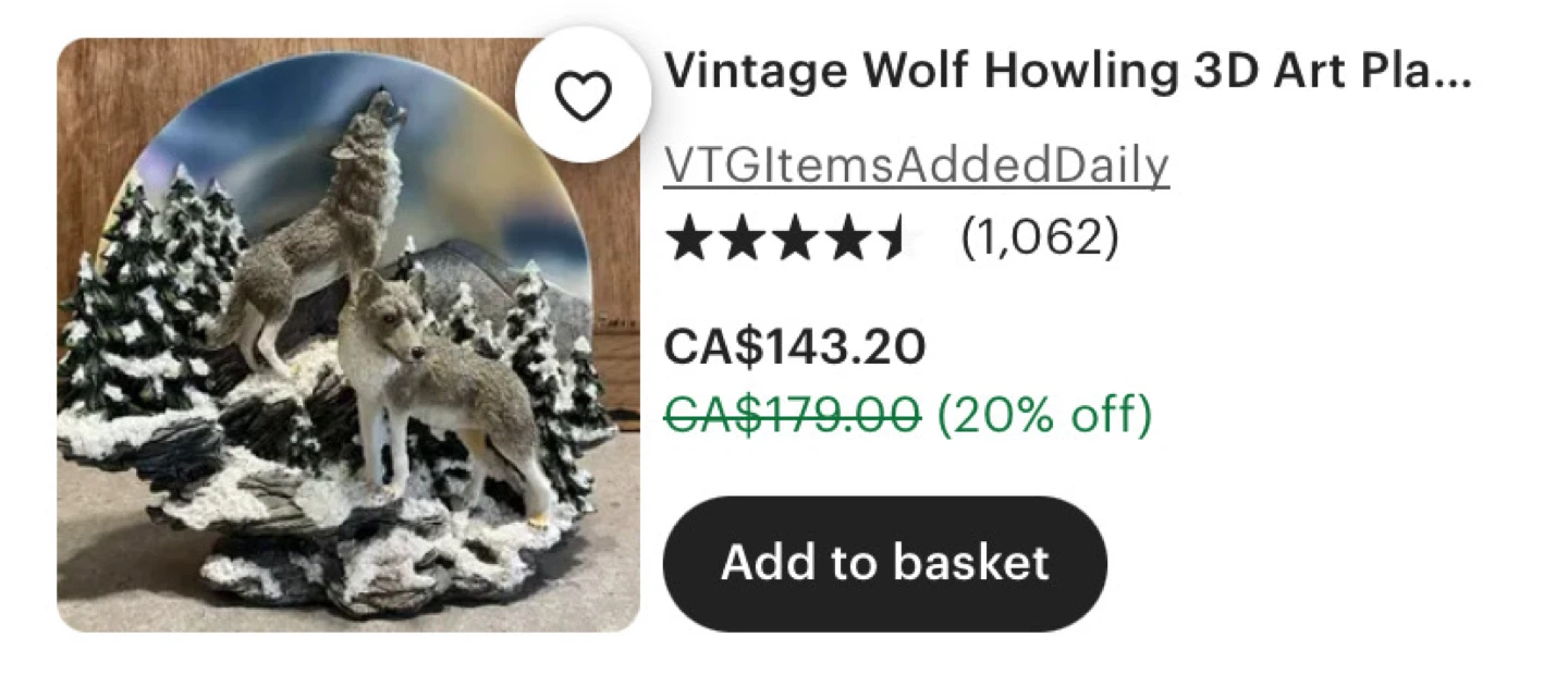 3D wolf plate - photo 2