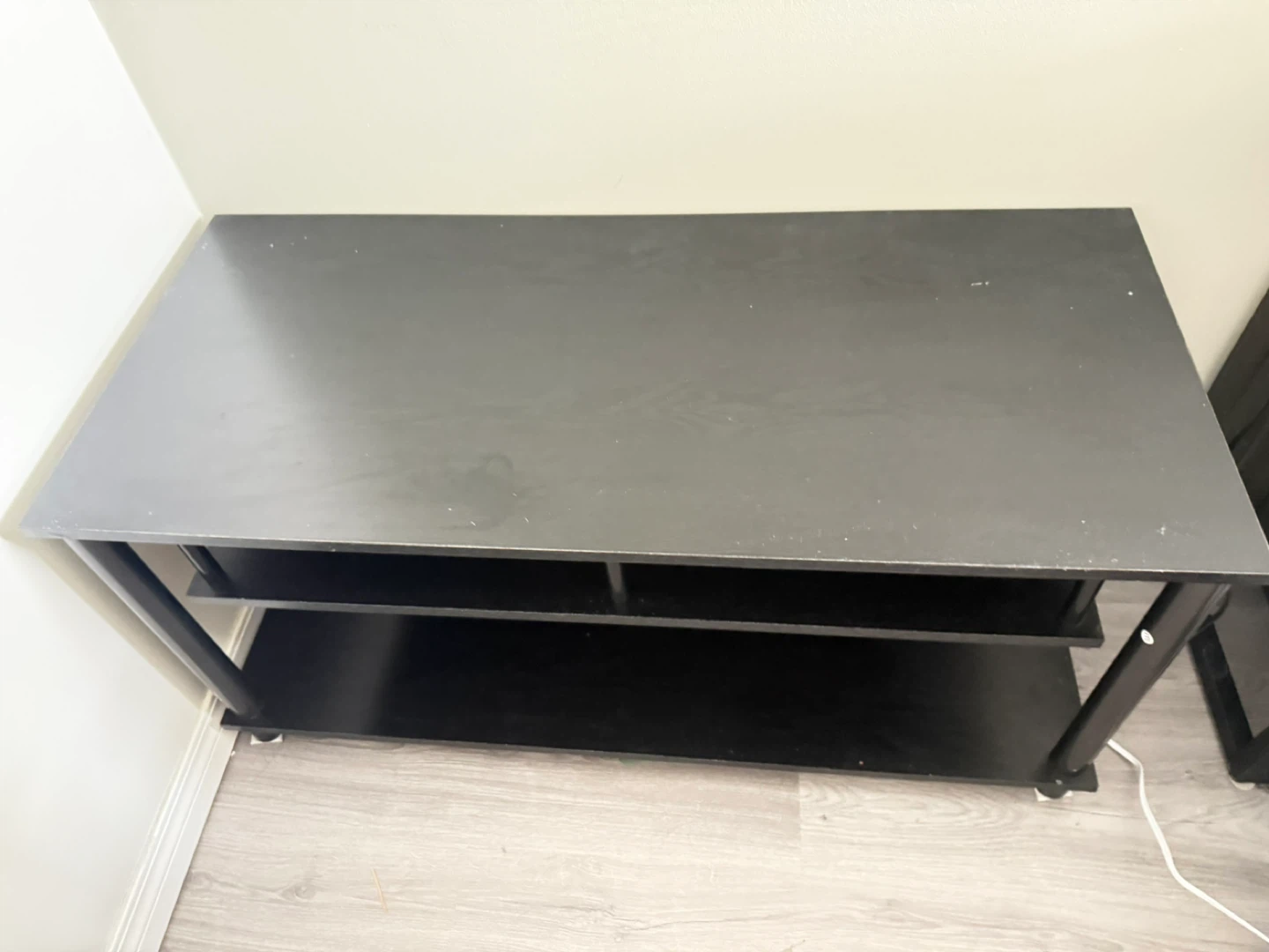 Black 3-Shelf TV Stand - photo 5