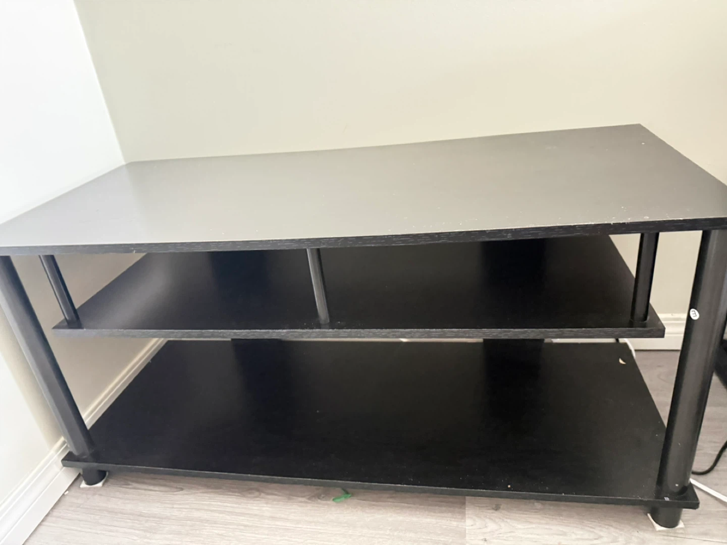 Black 3-Shelf TV Stand - photo 3