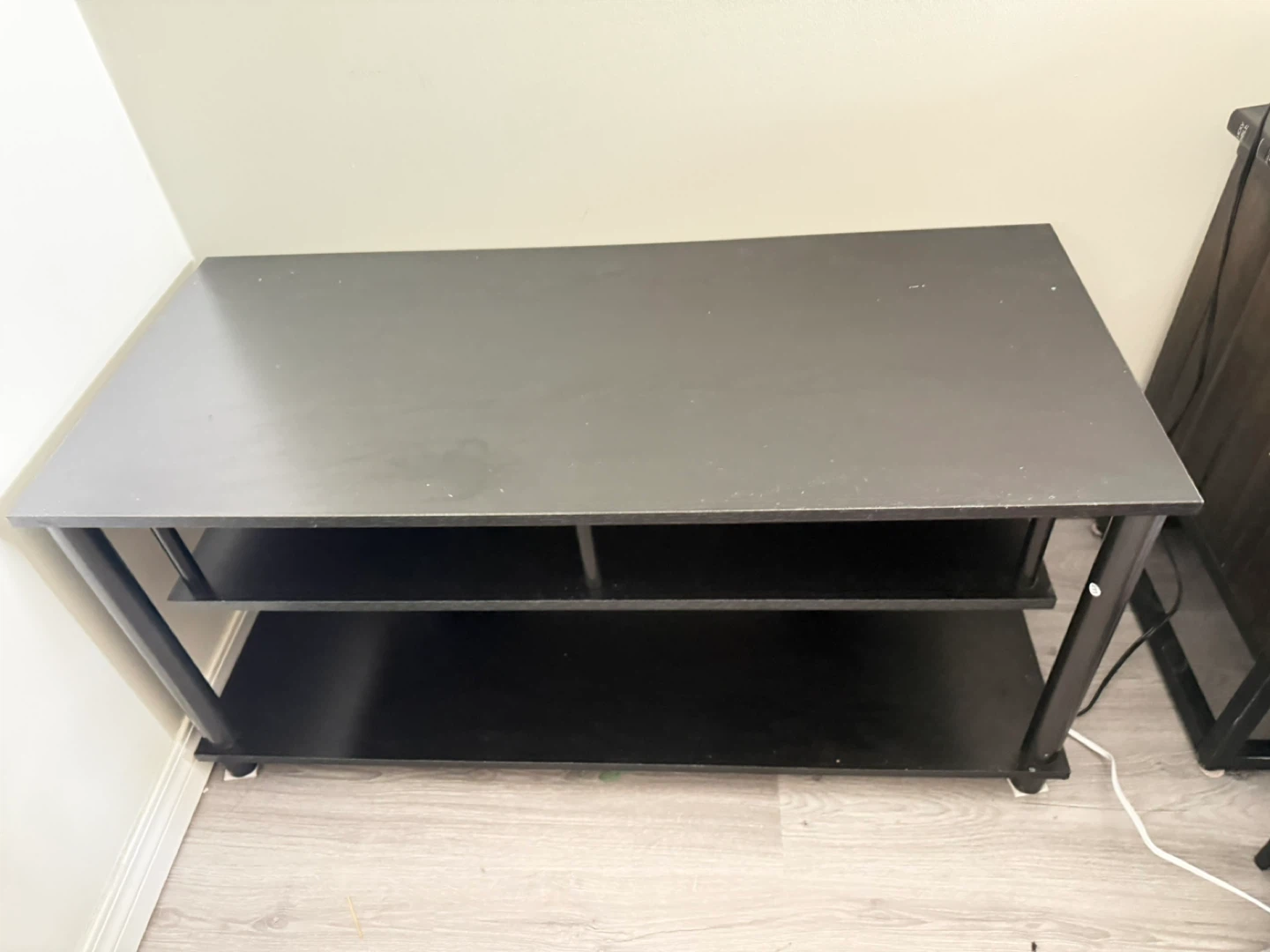 Black 3-Shelf TV Stand