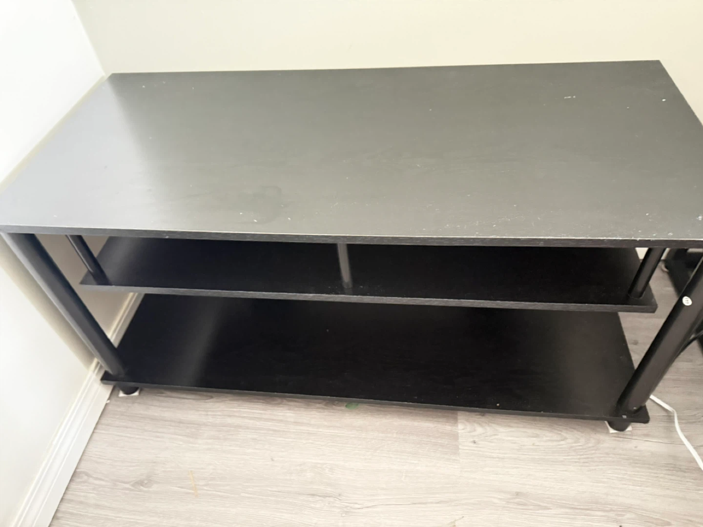 Black 3-Shelf TV Stand - photo 2