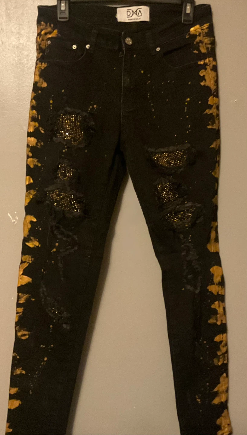 Mens DMA Premium Wear Black Jeans