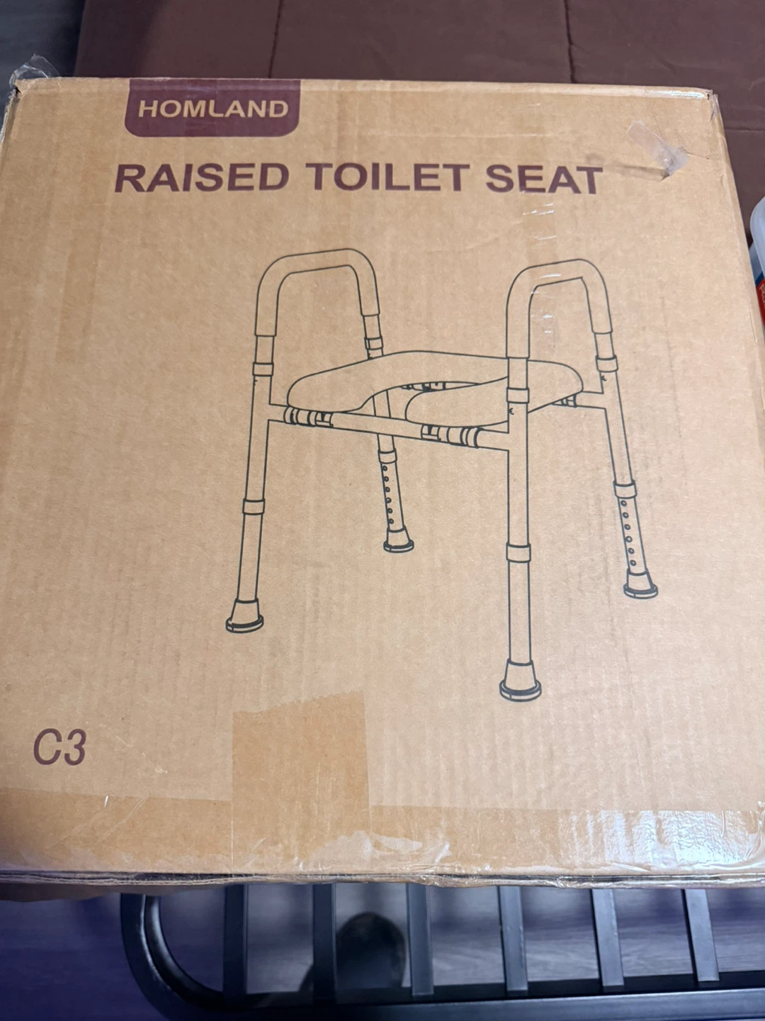 HOMLAND Raised Toilet Seat with Handles - photo 2