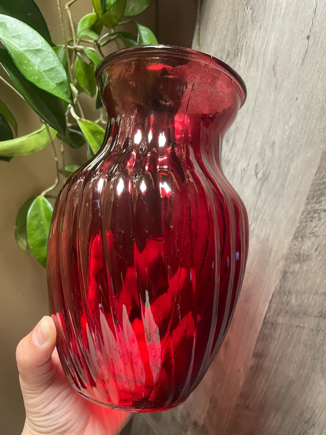 Red Valentine’s Day vase