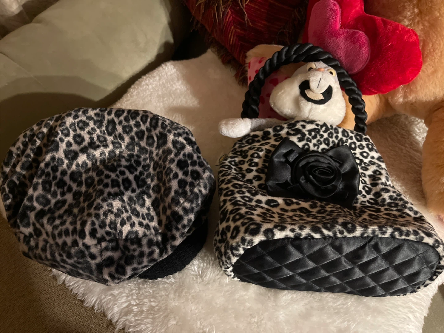 Leopard Print Hat and Handbag Set - photo 2