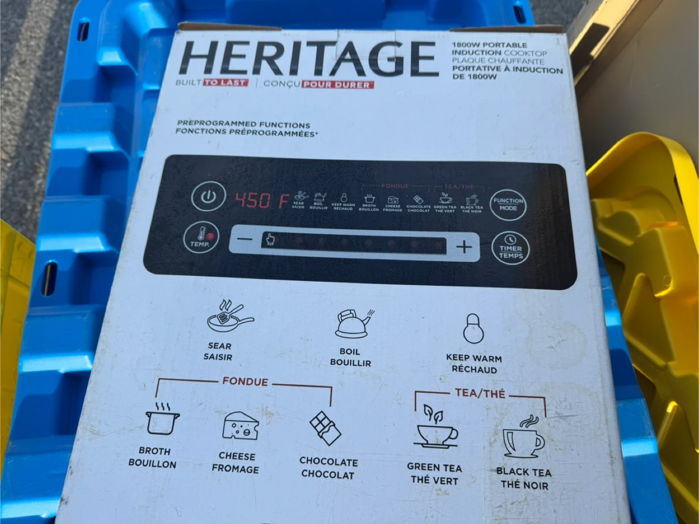 Heritage 1800W Portable Induction Cooktop - photo 2