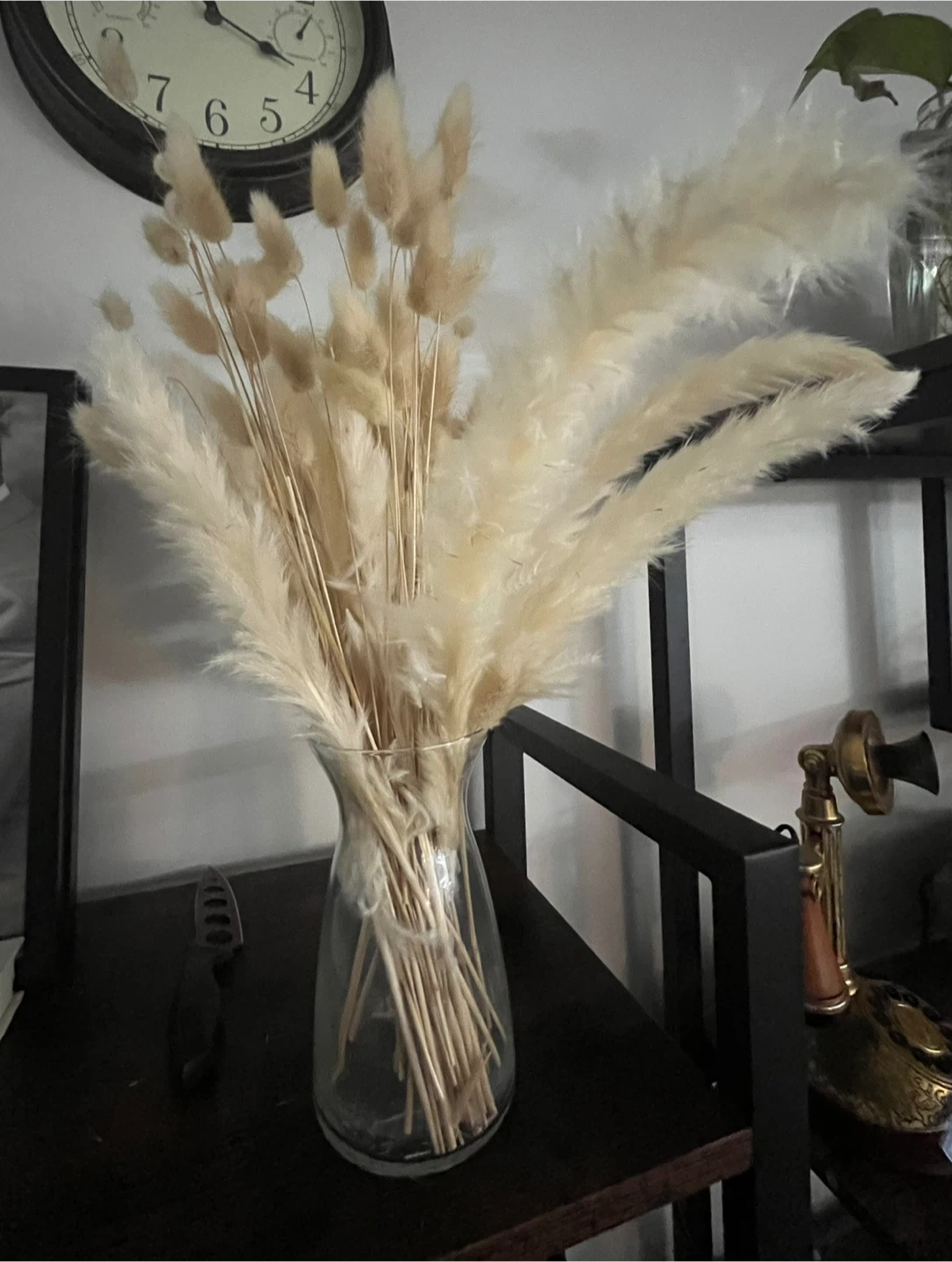 Dried Pampas Grass Arrangement with vases - photo 2