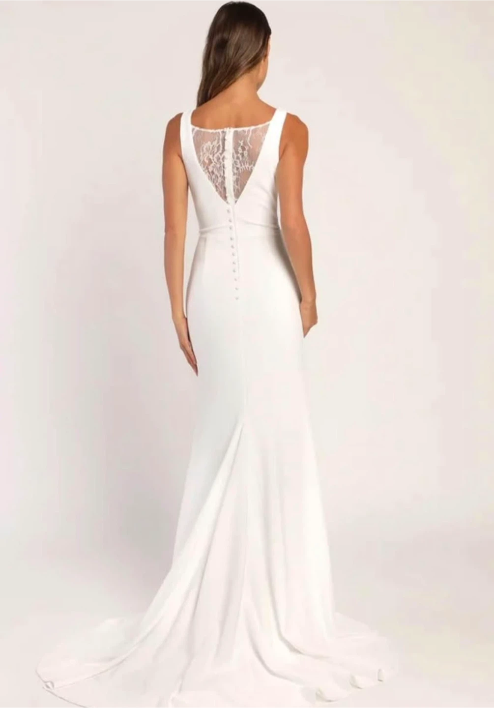 Ivory Sleeveless wedding Gown - photo 4