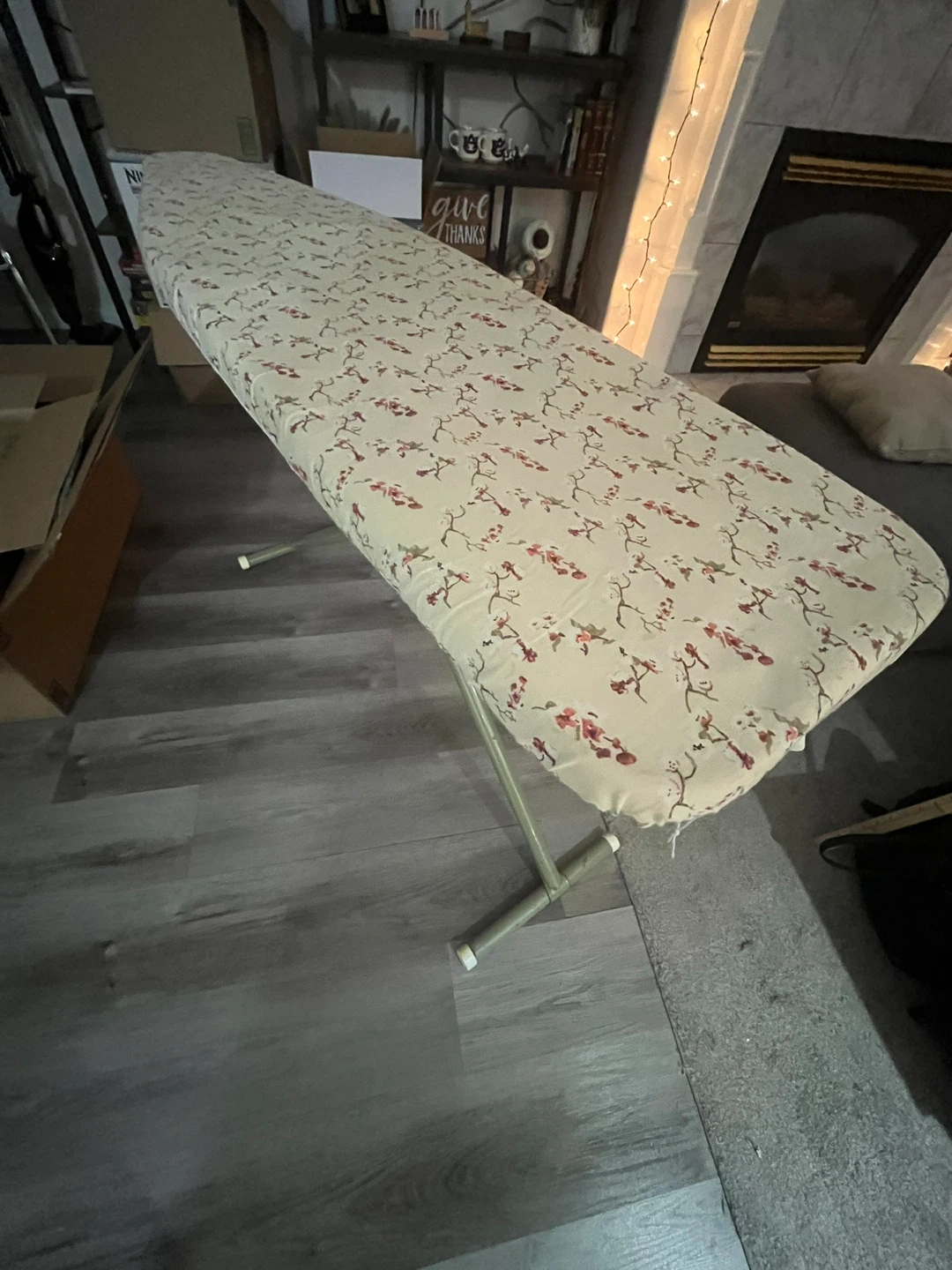 Ironing Board with Floral Pattern Cover