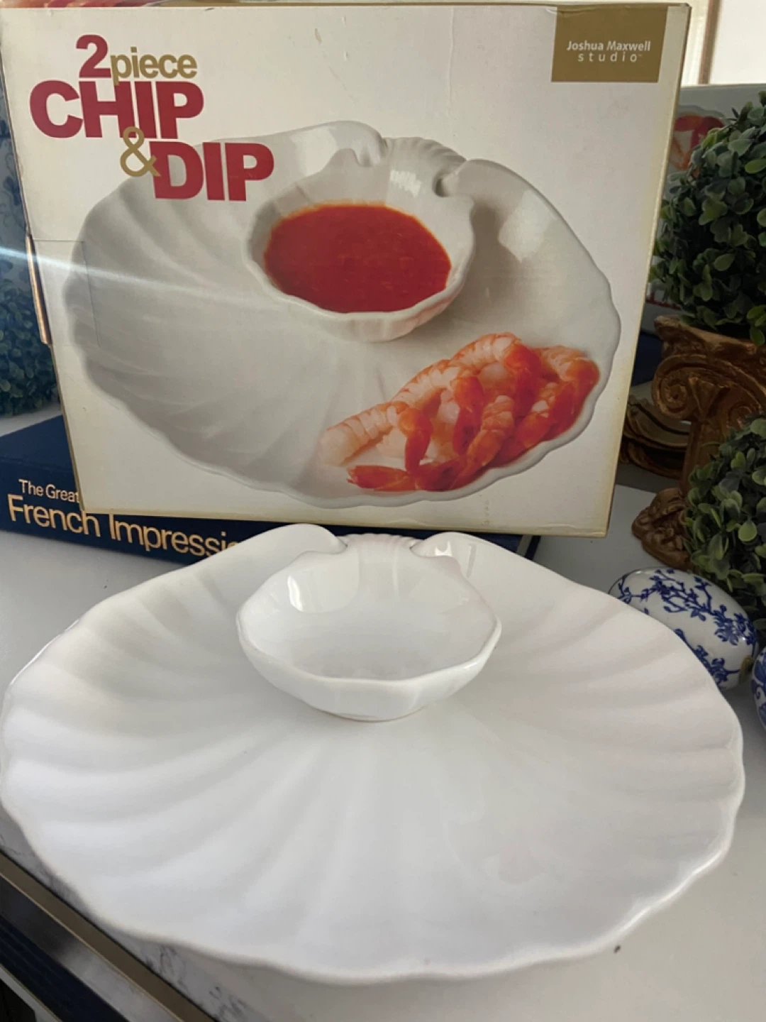 Joshua Maxwell Studio 2-Piece Chip & Dip Platter
