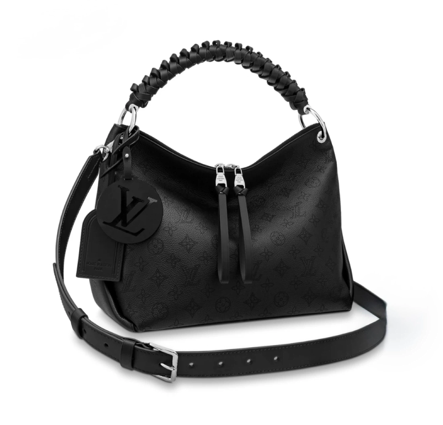 Louis Vuitton Beaubourg Hobo Mm Mahina Black 32Cm M56073