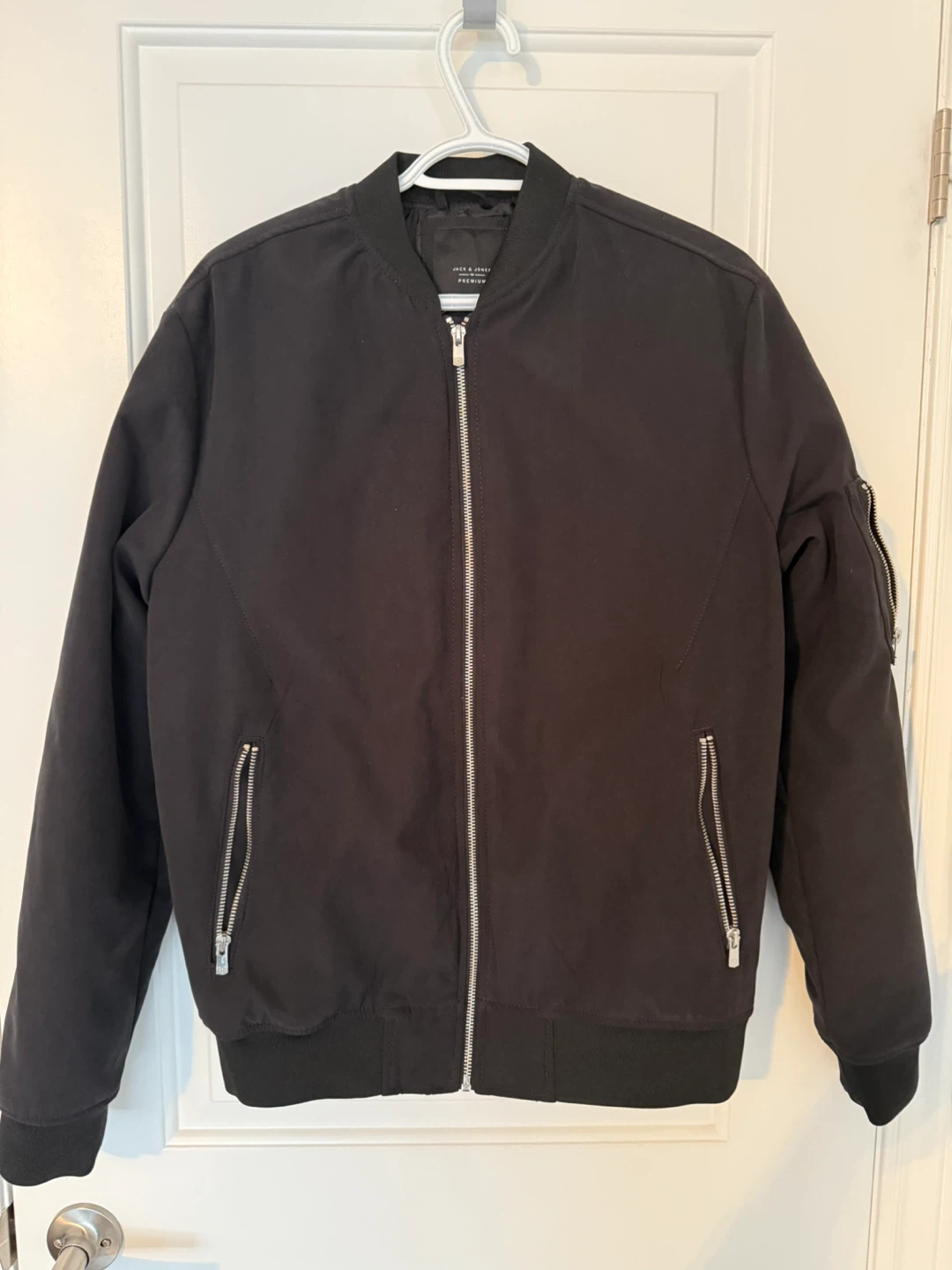 Jack & Jones Men's Black Bomber Jacket
