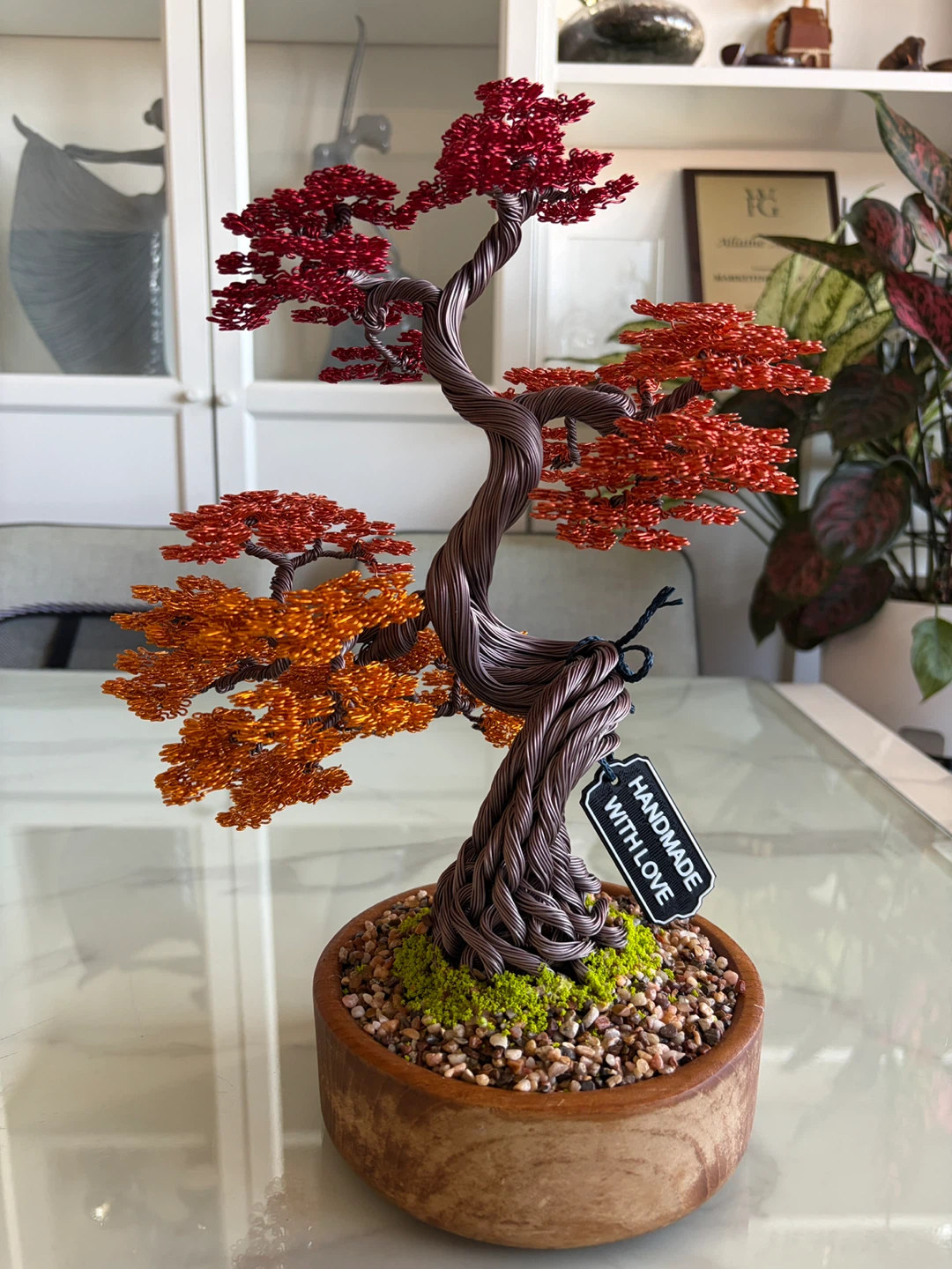 Handmade Wire Bonsai Tree Sculpture - photo 2