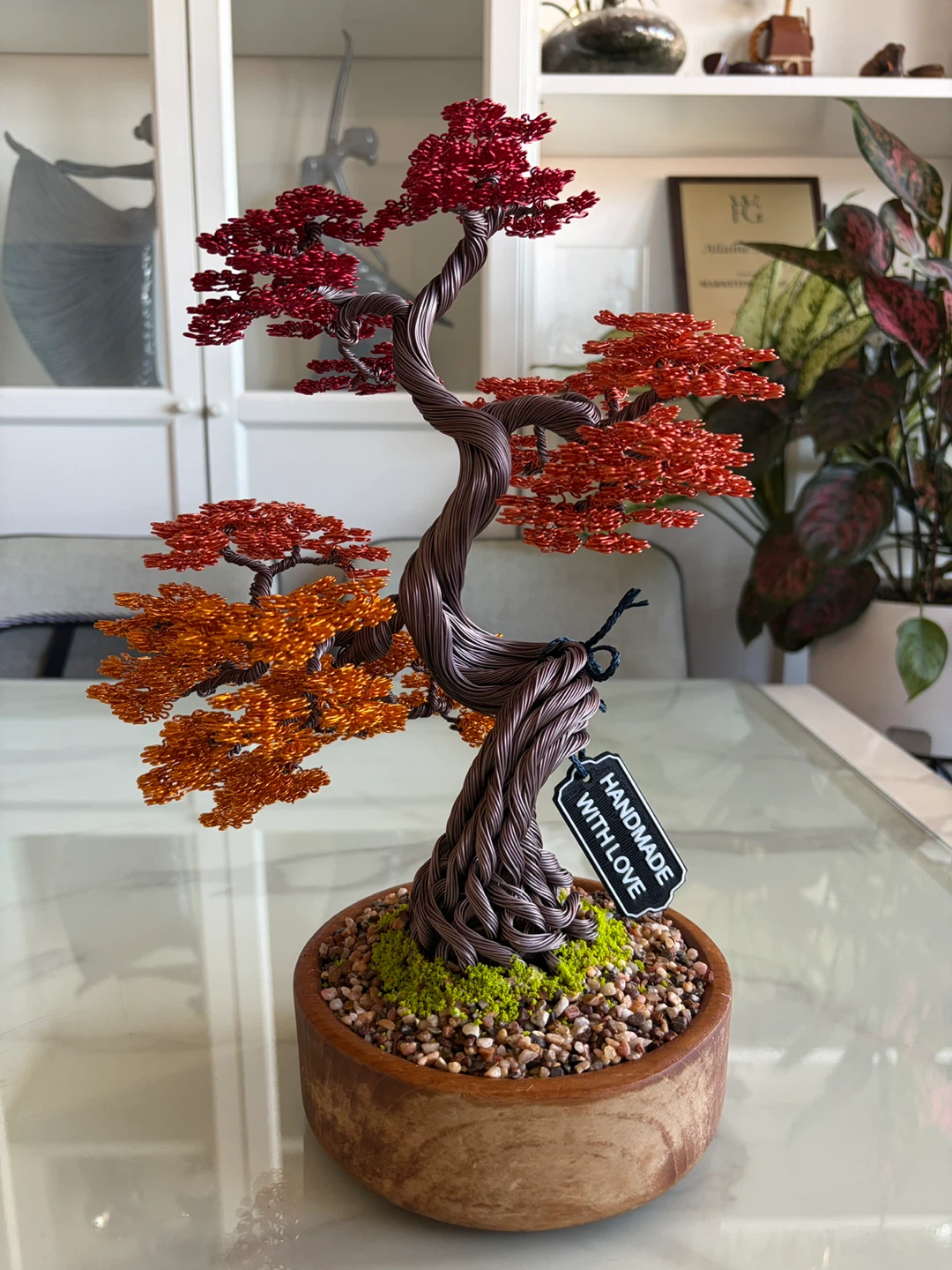 Handmade Wire Bonsai Tree Sculpture