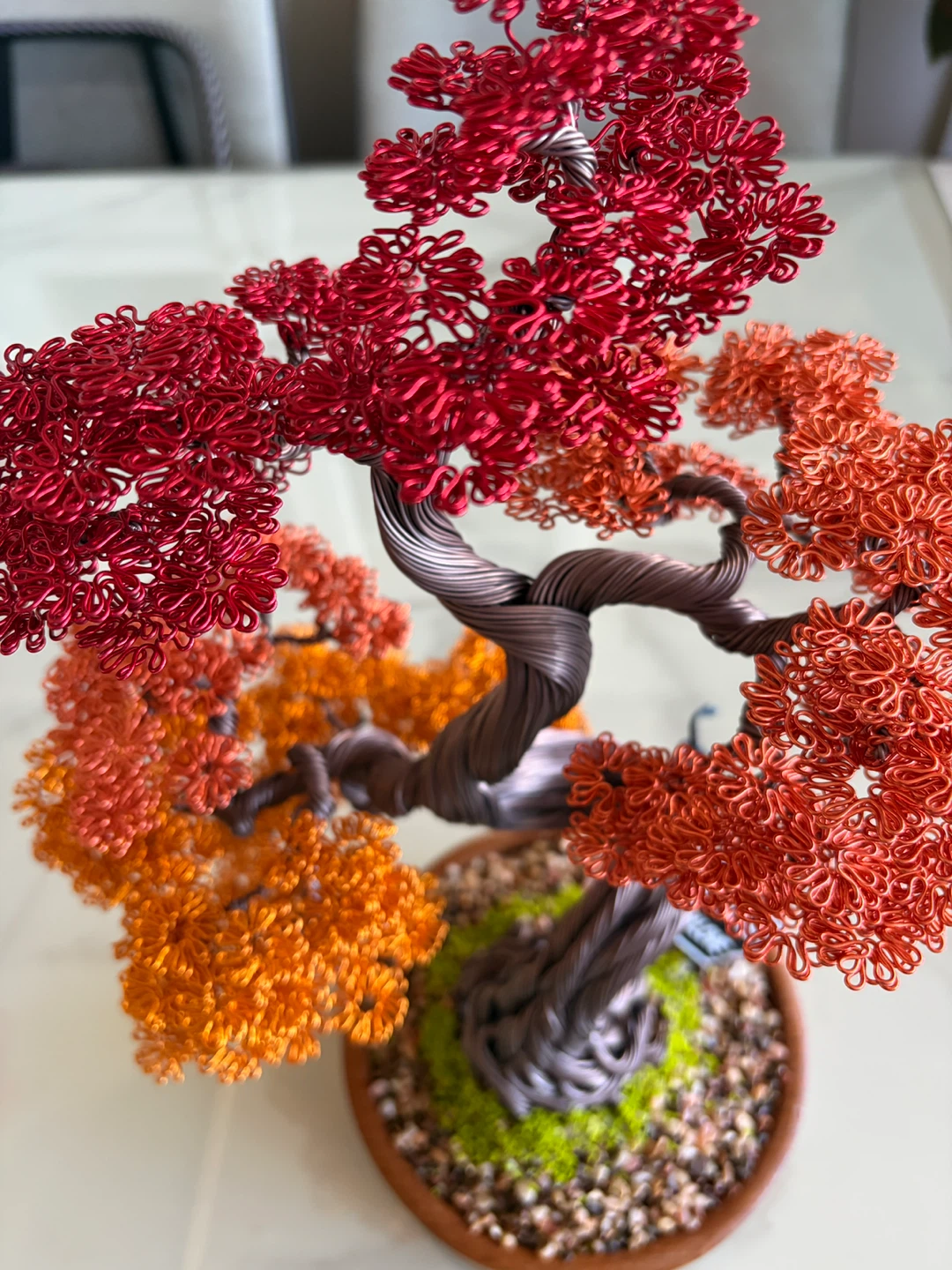 Handmade Wire Bonsai Tree Sculpture - photo 5