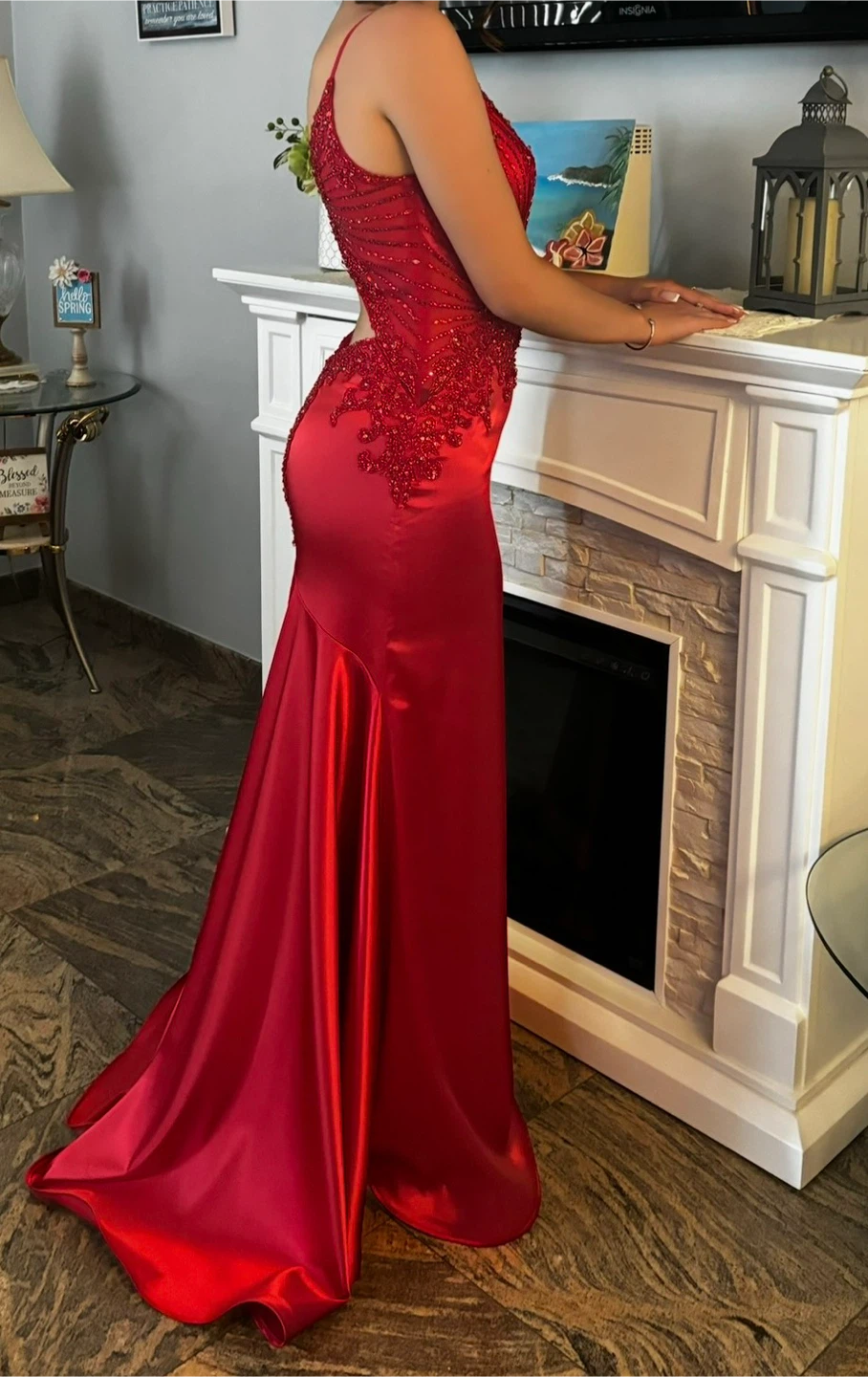 Long Formal Prom Beaded Dress - photo 5