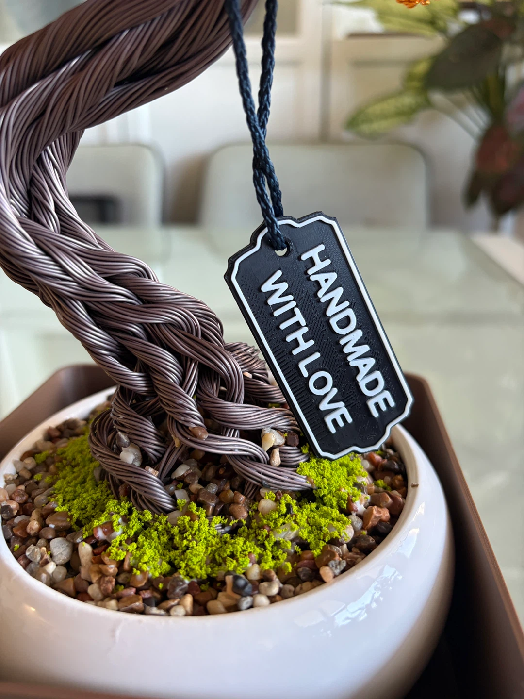 Handmade Wire Bonsai Tree Sculpture (Autumn) - photo 2