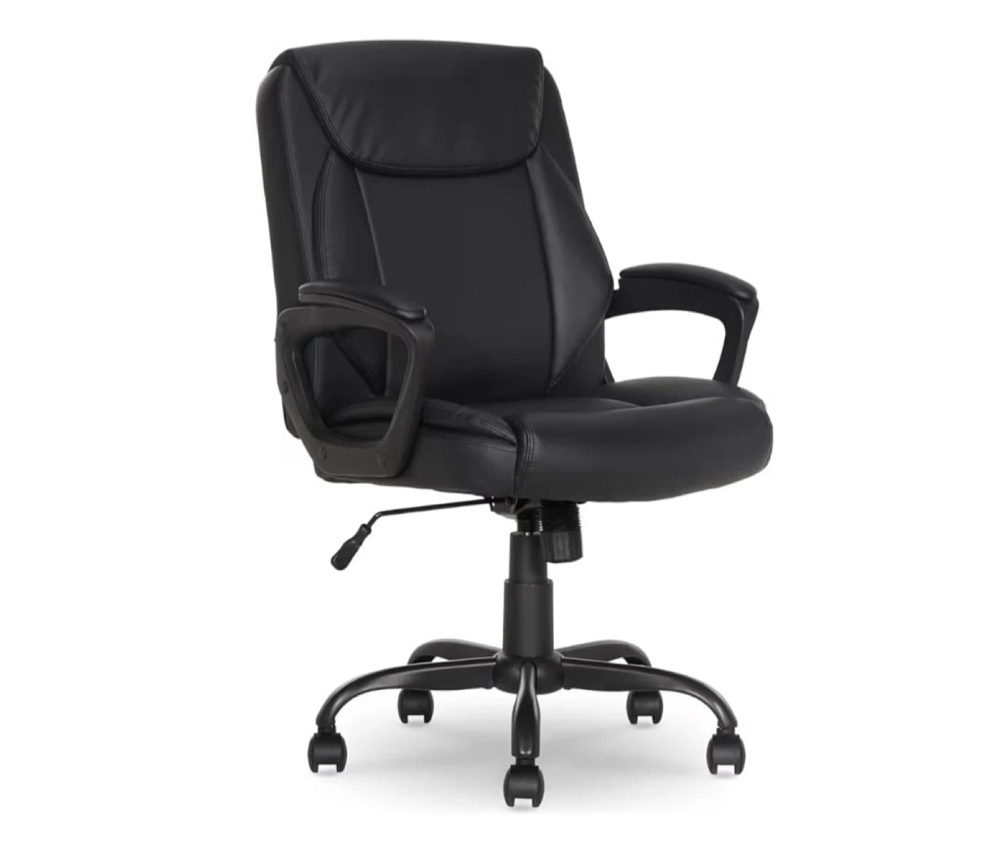 Black Faux Leather Office Chair