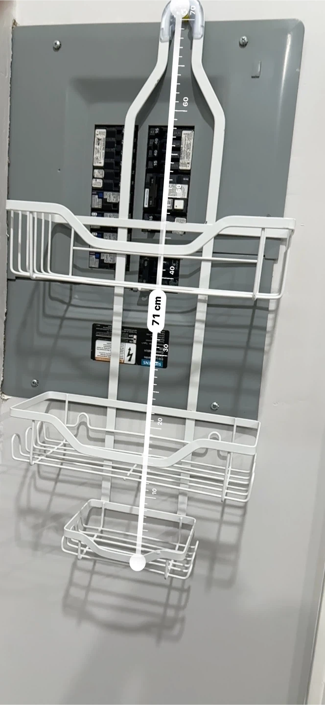 White 3-Tier Shower Caddy with Soap Dish