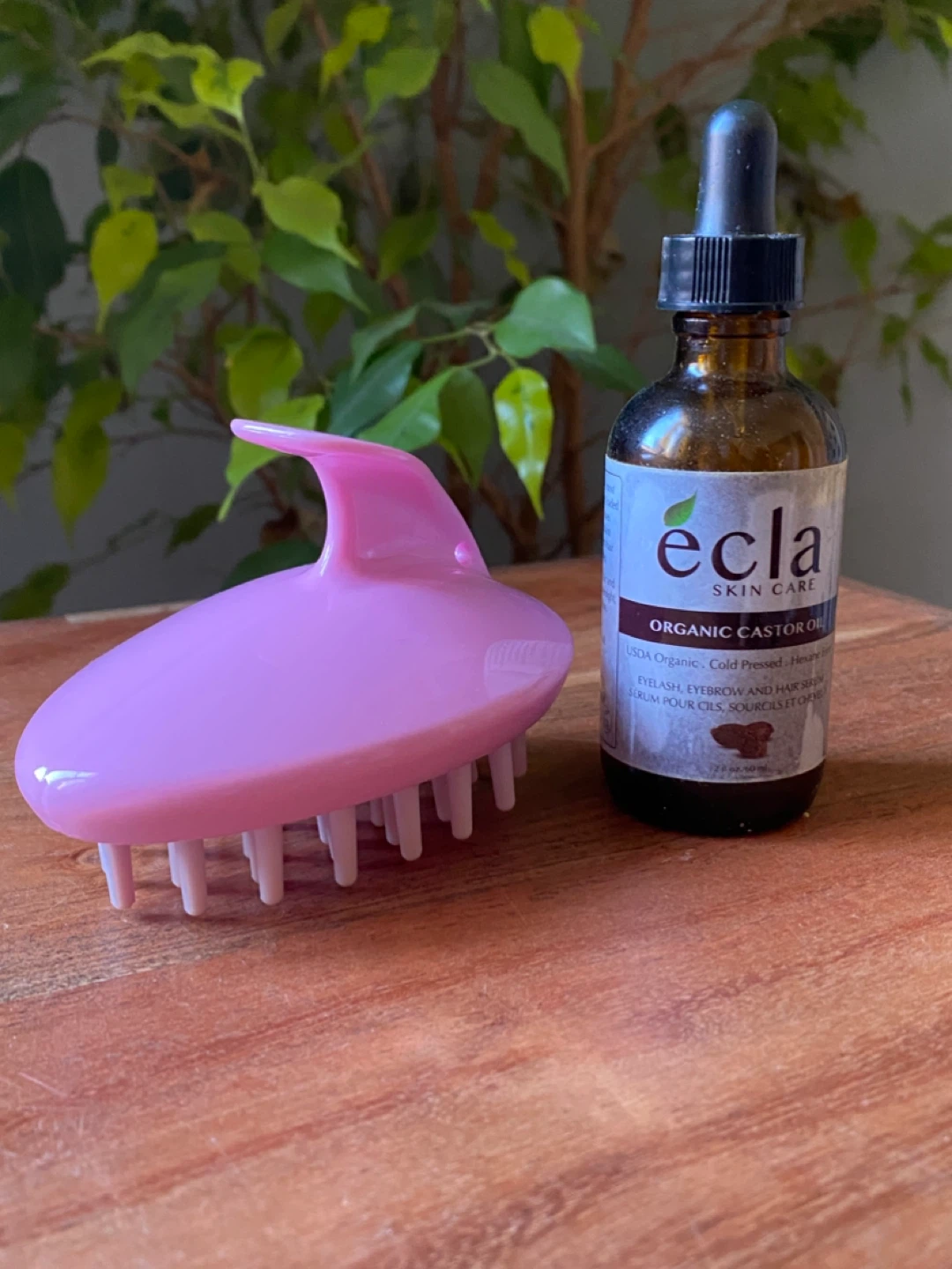 Écla Organic Castor Oil with Scalp Massager