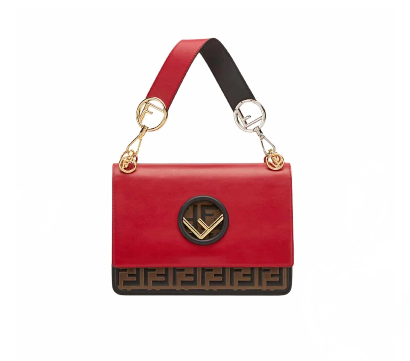 Fendi Kan I F Logo Red Bag