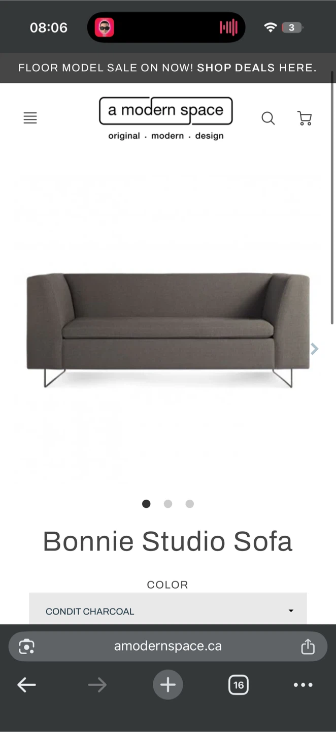 Luxury Modern Studio Sofa – Great Deal ($2k+ value) - photo 3