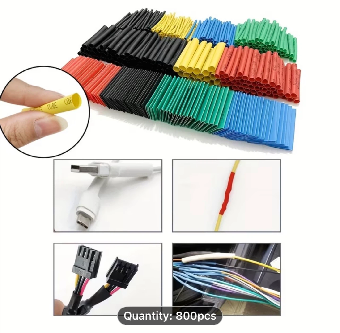 800pcs Vibrant Insulated Heat Shrink Tubing Kit - photo 4