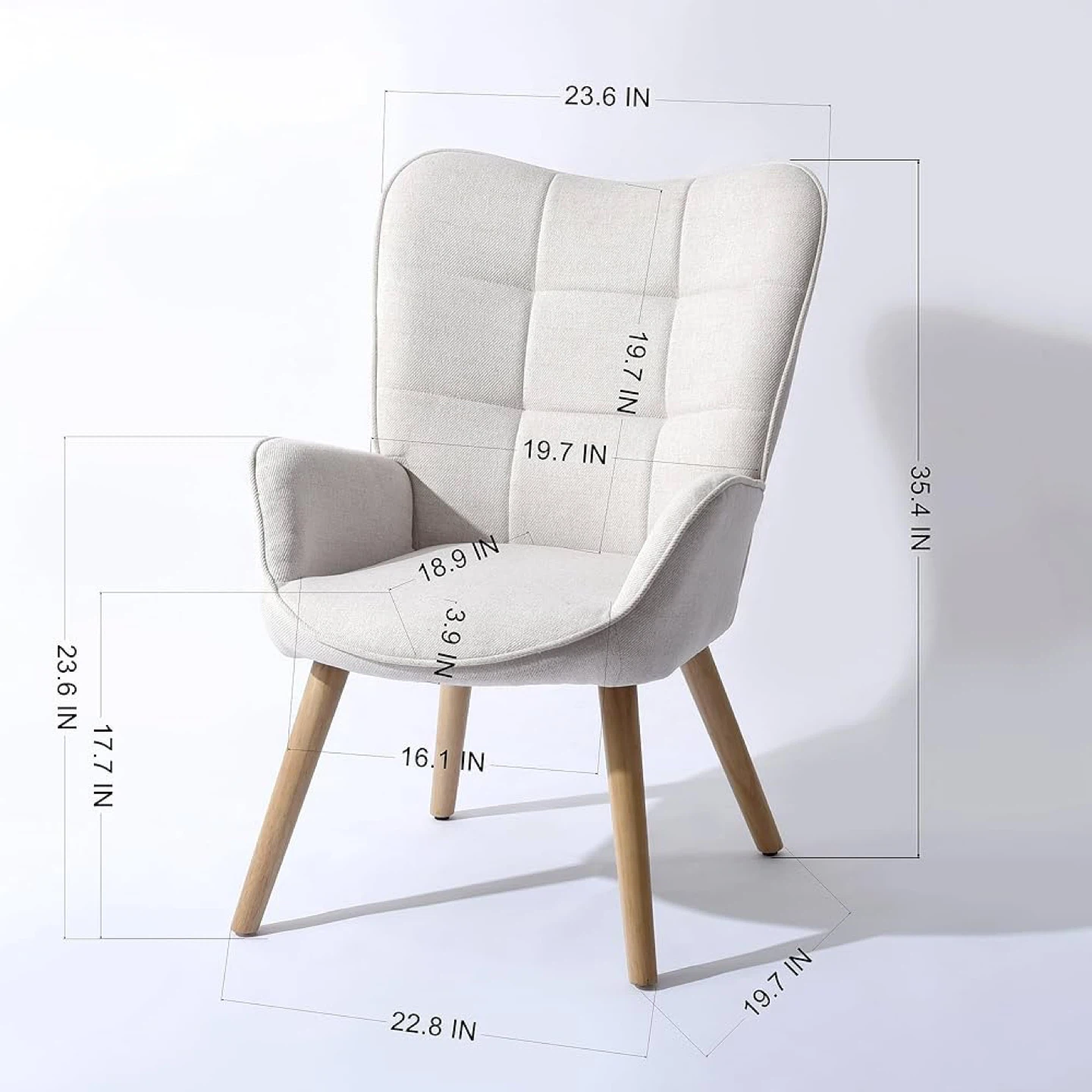 Beige Living Room Accent Chair Leisure Chair - Nursery Armchairs - photo 5
