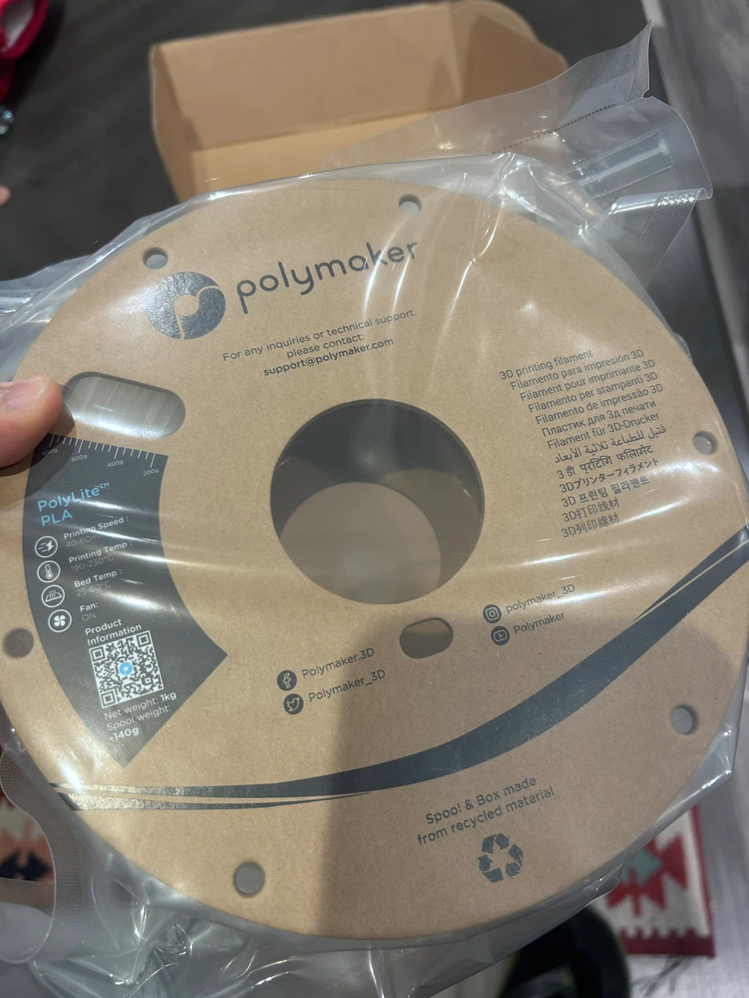 PolyMaker PolyLite PLA 3D Printing Filament - Natural Color - photo 4
