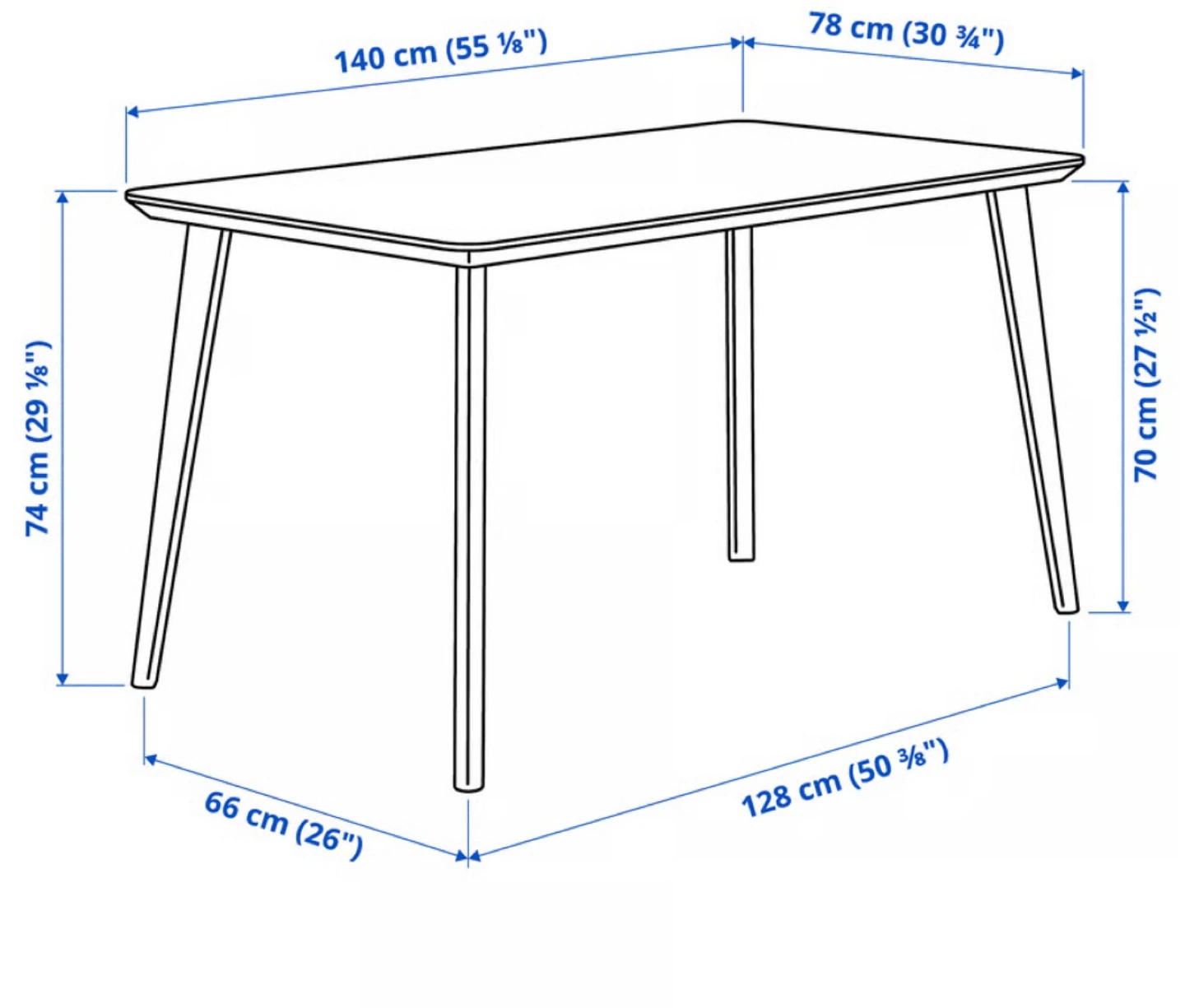 IKEA LISABO Table - Black/Ash Veneer 140x78 cm - photo 3